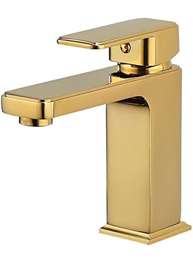 واي دي صنبور حمام عصري بمقبض واحد وفوهة مربعة، صنبور خلاط حوض مثبت على سطح الحوض، صنبور حوض غسيل موفر للمياه للمنزل والفندق - Image 4